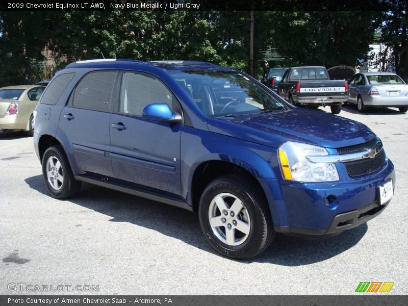 Navy Blue Metallic / Light Gray 2009 Chevrolet Equinox LT AWD