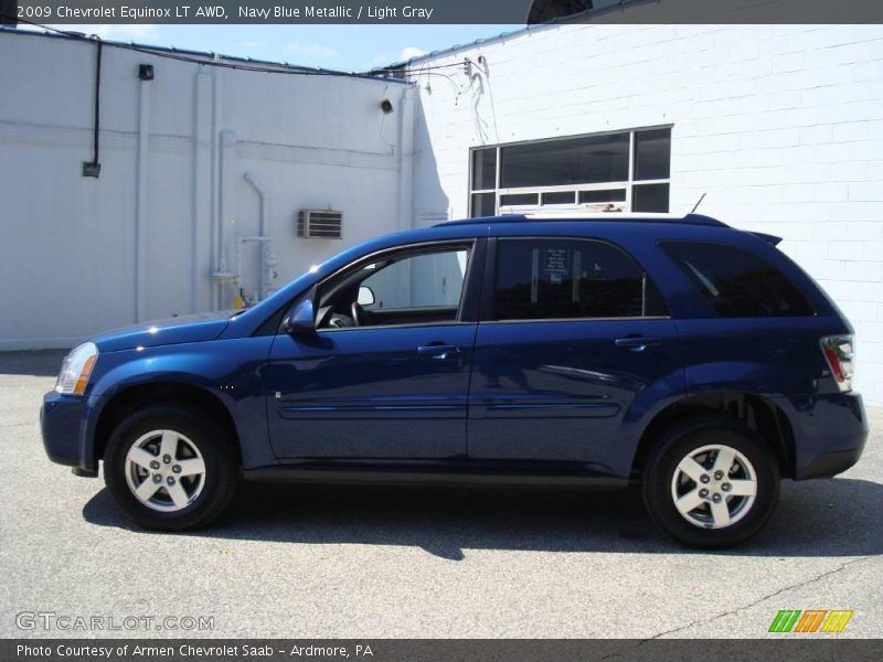 Navy Blue Metallic / Light Gray 2009 Chevrolet Equinox LT AWD