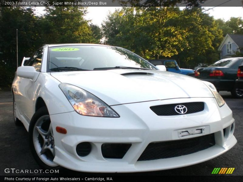 Super White / Black/Deep Blue 2003 Toyota Celica GT-S