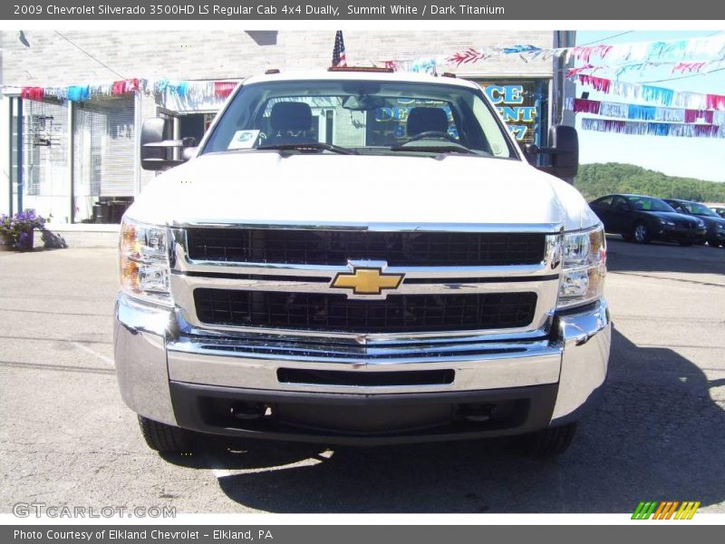 Summit White / Dark Titanium 2009 Chevrolet Silverado 3500HD LS Regular Cab 4x4 Dually