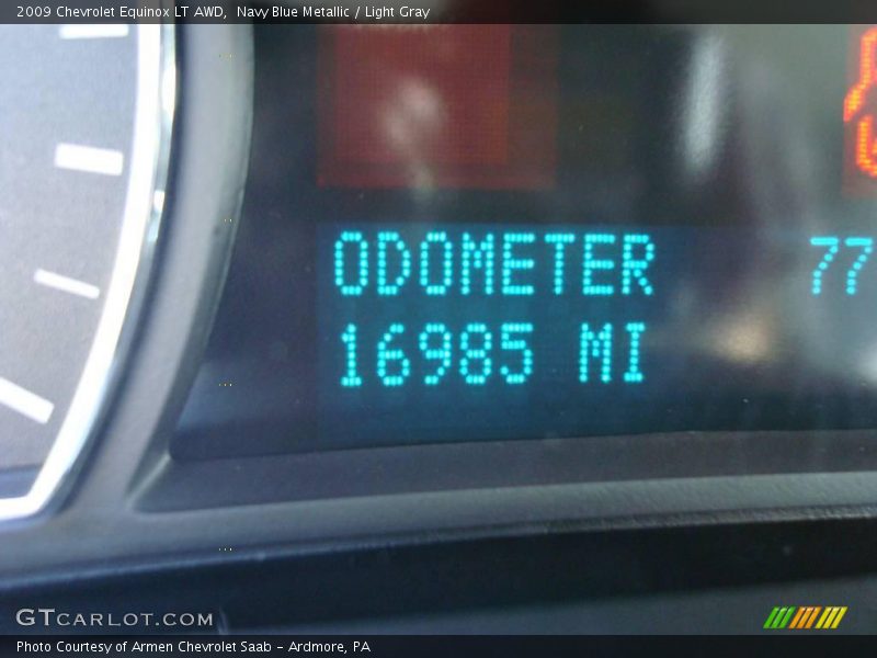 Navy Blue Metallic / Light Gray 2009 Chevrolet Equinox LT AWD