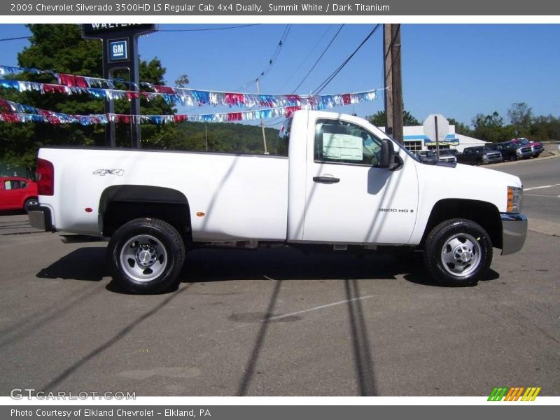 Summit White / Dark Titanium 2009 Chevrolet Silverado 3500HD LS Regular Cab 4x4 Dually