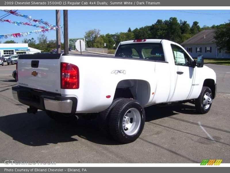 Summit White / Dark Titanium 2009 Chevrolet Silverado 3500HD LS Regular Cab 4x4 Dually