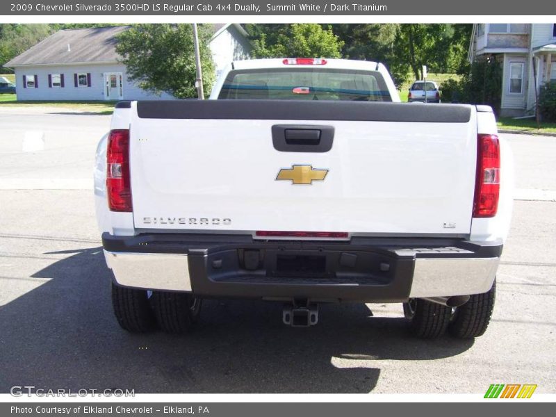 Summit White / Dark Titanium 2009 Chevrolet Silverado 3500HD LS Regular Cab 4x4 Dually