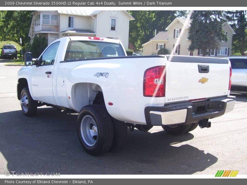 Summit White / Dark Titanium 2009 Chevrolet Silverado 3500HD LS Regular Cab 4x4 Dually