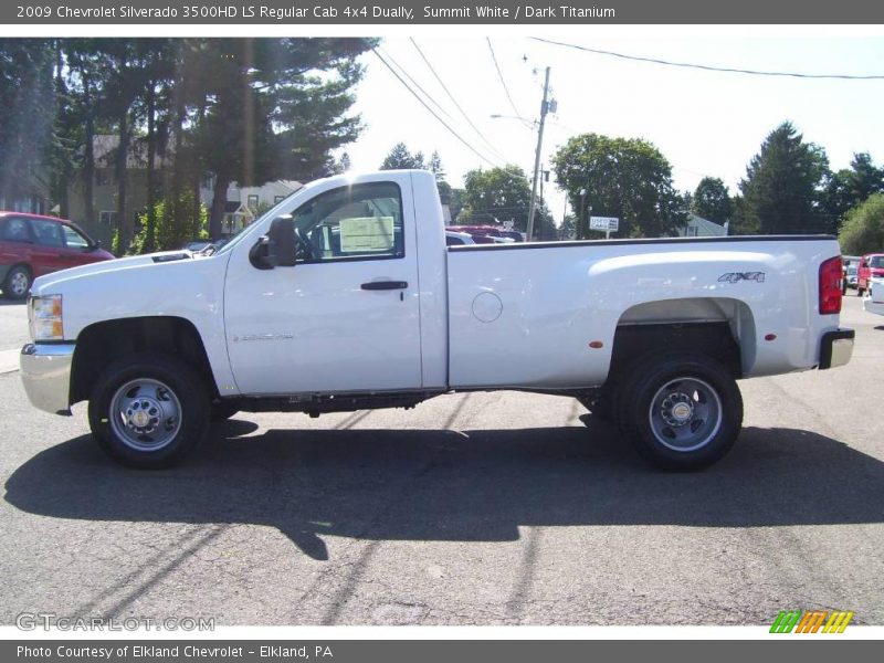 Summit White / Dark Titanium 2009 Chevrolet Silverado 3500HD LS Regular Cab 4x4 Dually