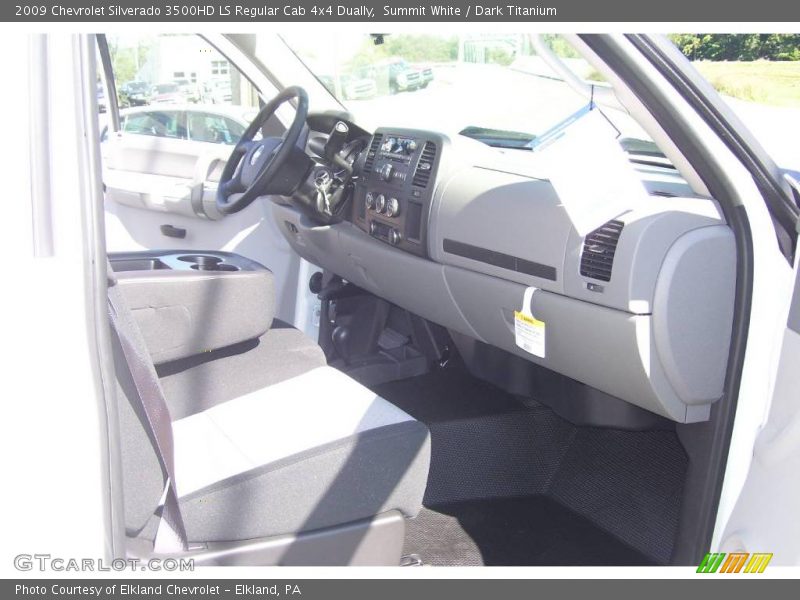 Summit White / Dark Titanium 2009 Chevrolet Silverado 3500HD LS Regular Cab 4x4 Dually