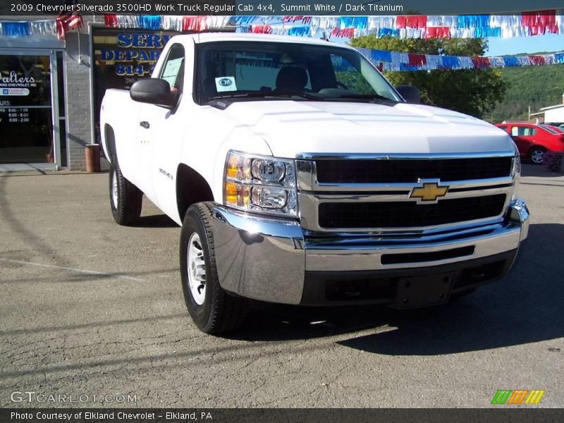 Summit White / Dark Titanium 2009 Chevrolet Silverado 3500HD Work Truck Regular Cab 4x4