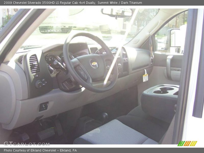 Summit White / Dark Titanium 2009 Chevrolet Silverado 3500HD LS Regular Cab 4x4 Dually