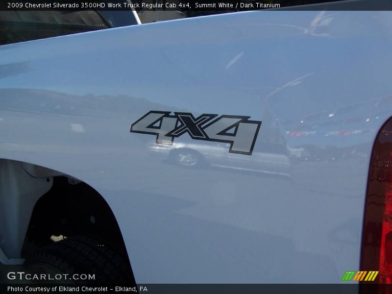 Summit White / Dark Titanium 2009 Chevrolet Silverado 3500HD Work Truck Regular Cab 4x4