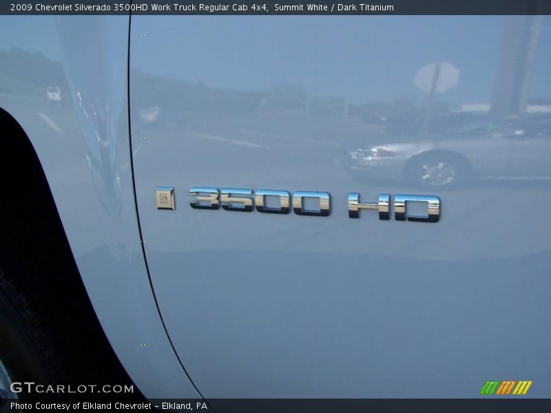 Summit White / Dark Titanium 2009 Chevrolet Silverado 3500HD Work Truck Regular Cab 4x4