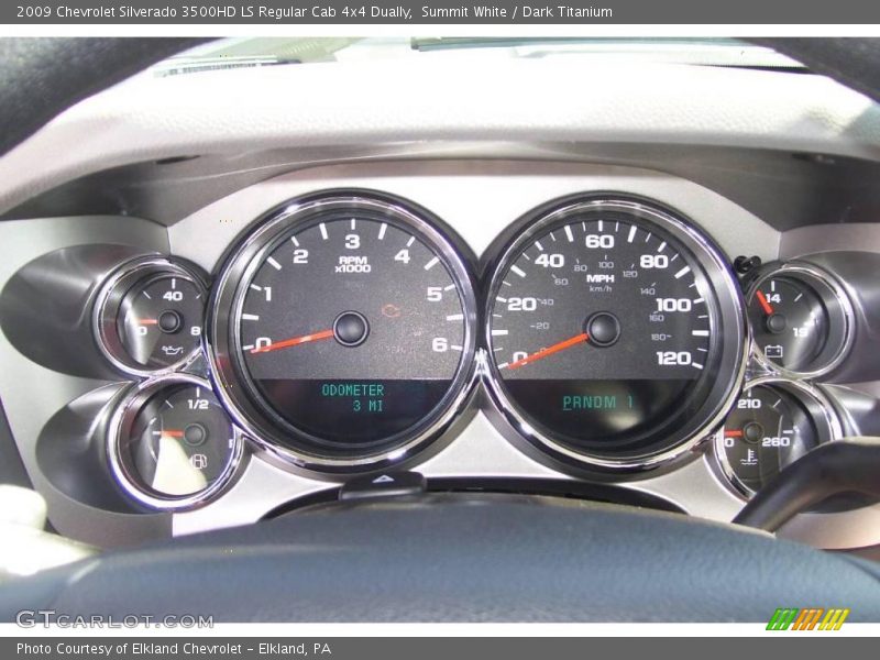 Summit White / Dark Titanium 2009 Chevrolet Silverado 3500HD LS Regular Cab 4x4 Dually