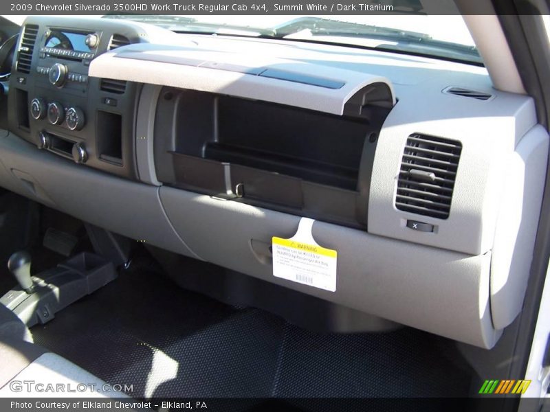 Summit White / Dark Titanium 2009 Chevrolet Silverado 3500HD Work Truck Regular Cab 4x4