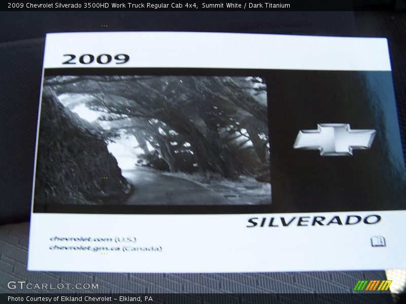 Summit White / Dark Titanium 2009 Chevrolet Silverado 3500HD Work Truck Regular Cab 4x4