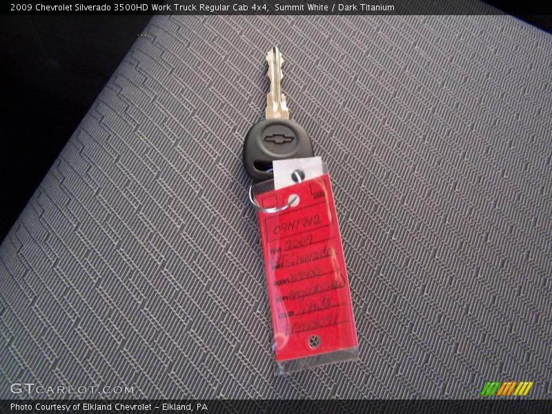 Summit White / Dark Titanium 2009 Chevrolet Silverado 3500HD Work Truck Regular Cab 4x4