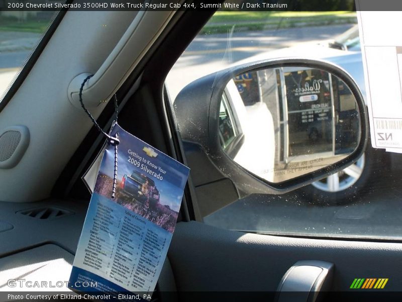 Summit White / Dark Titanium 2009 Chevrolet Silverado 3500HD Work Truck Regular Cab 4x4