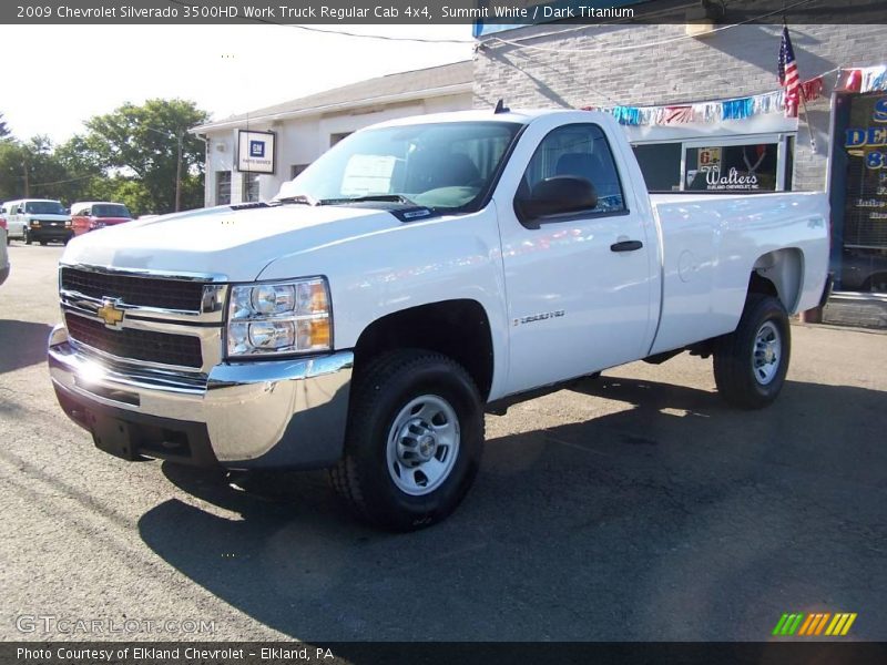 Summit White / Dark Titanium 2009 Chevrolet Silverado 3500HD Work Truck Regular Cab 4x4