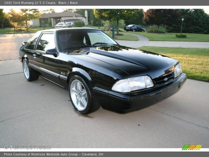 Black / Black 1992 Ford Mustang LX 5.0 Coupe