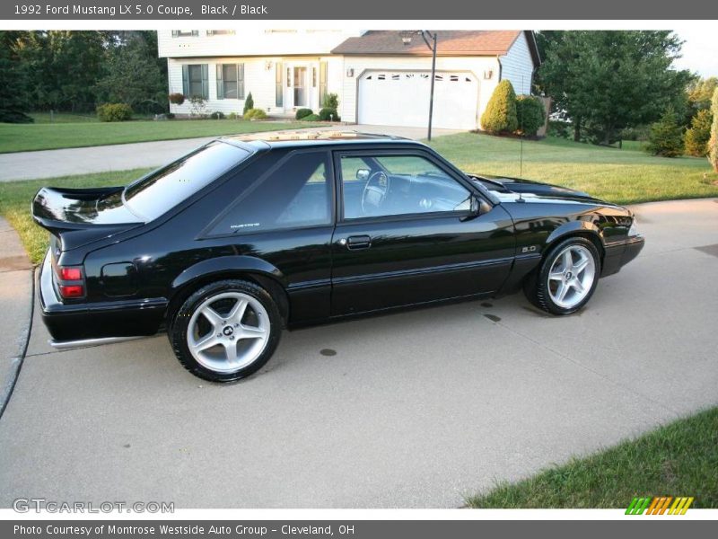 Black / Black 1992 Ford Mustang LX 5.0 Coupe
