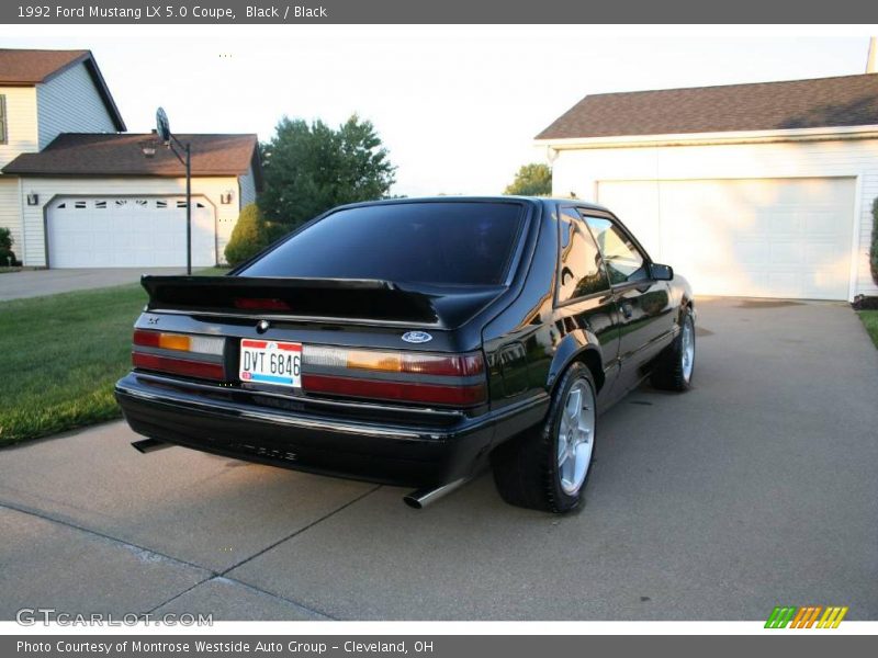 Black / Black 1992 Ford Mustang LX 5.0 Coupe