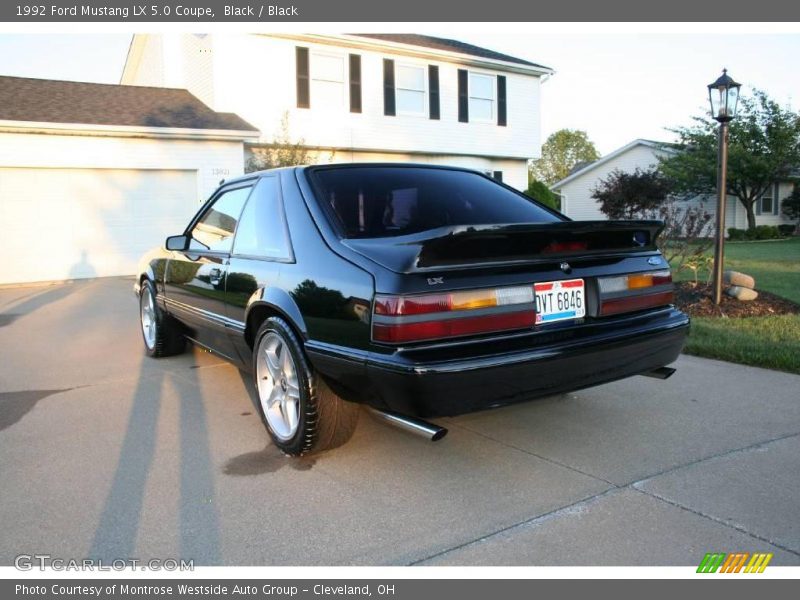 Black / Black 1992 Ford Mustang LX 5.0 Coupe