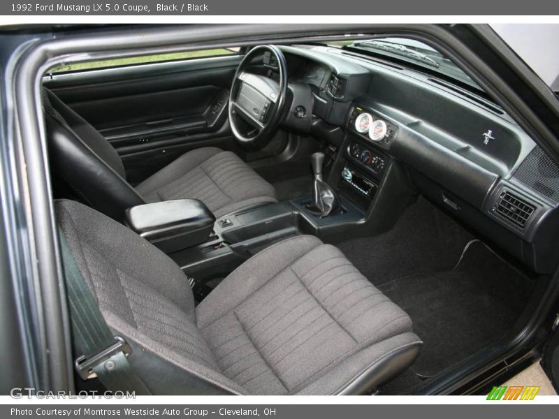 Black / Black 1992 Ford Mustang LX 5.0 Coupe