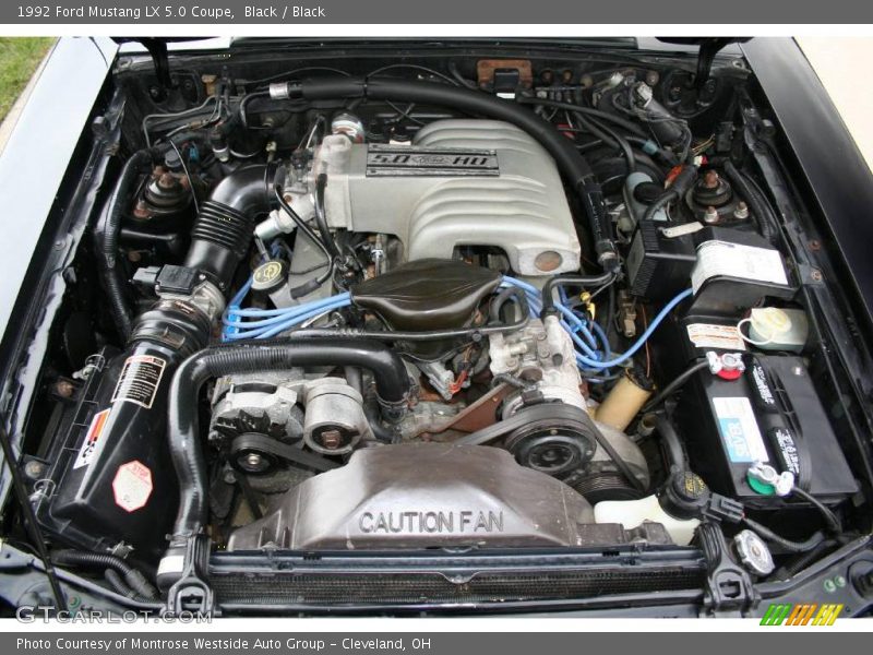 Black / Black 1992 Ford Mustang LX 5.0 Coupe