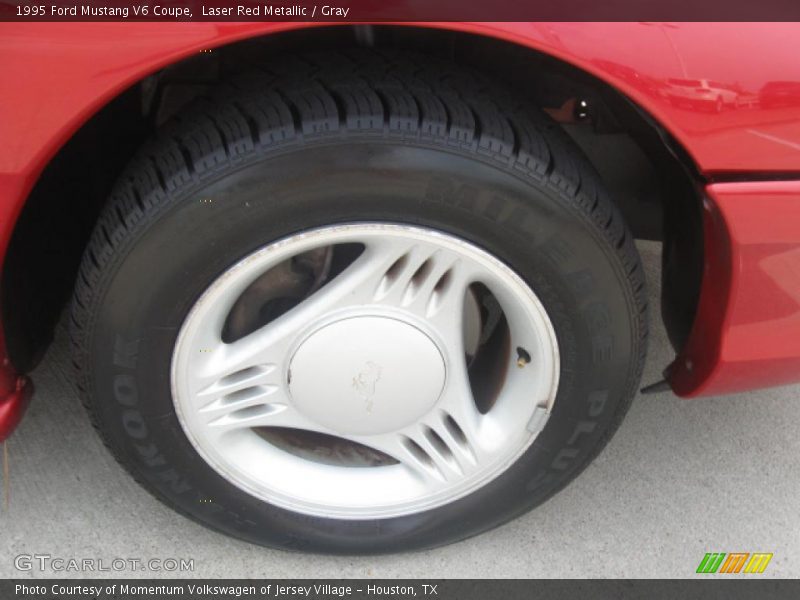 Laser Red Metallic / Gray 1995 Ford Mustang V6 Coupe