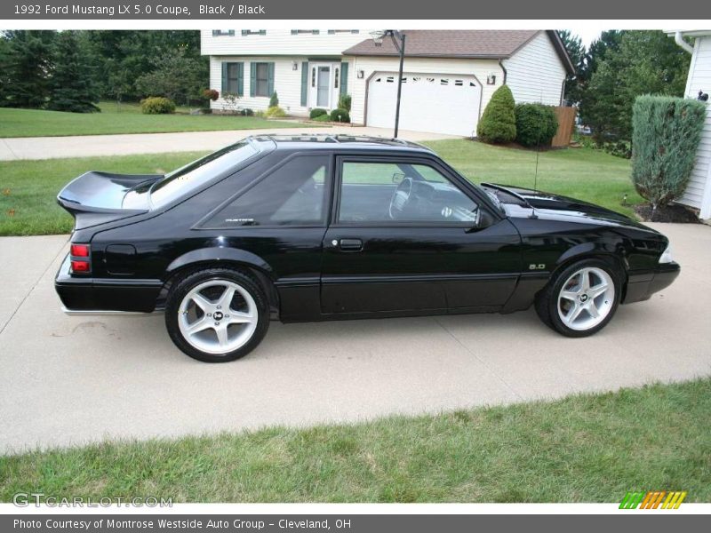 Black / Black 1992 Ford Mustang LX 5.0 Coupe
