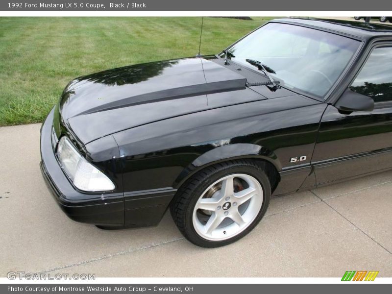 Black / Black 1992 Ford Mustang LX 5.0 Coupe