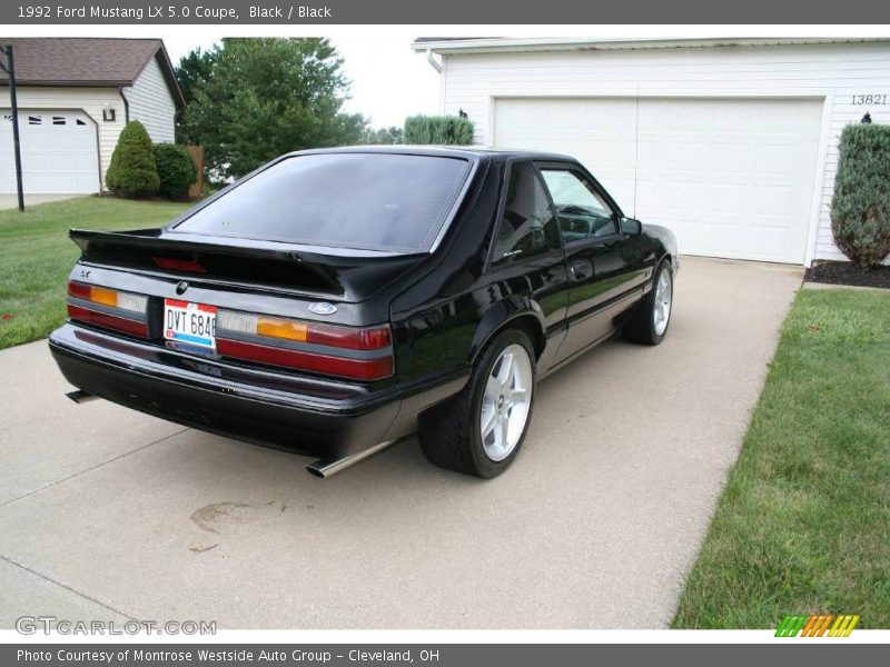 Black / Black 1992 Ford Mustang LX 5.0 Coupe