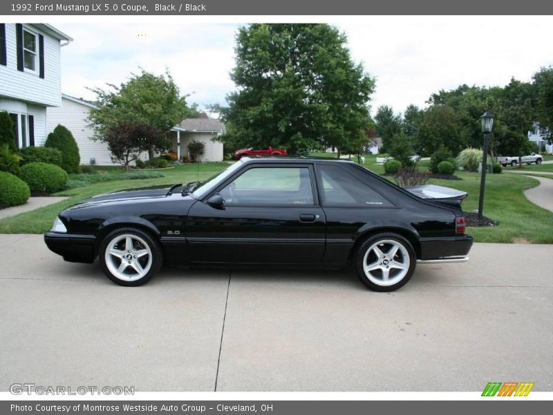 Black / Black 1992 Ford Mustang LX 5.0 Coupe