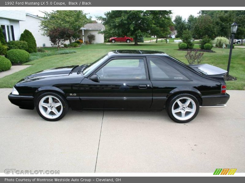Black / Black 1992 Ford Mustang LX 5.0 Coupe