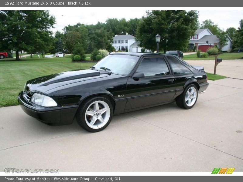 Black / Black 1992 Ford Mustang LX 5.0 Coupe