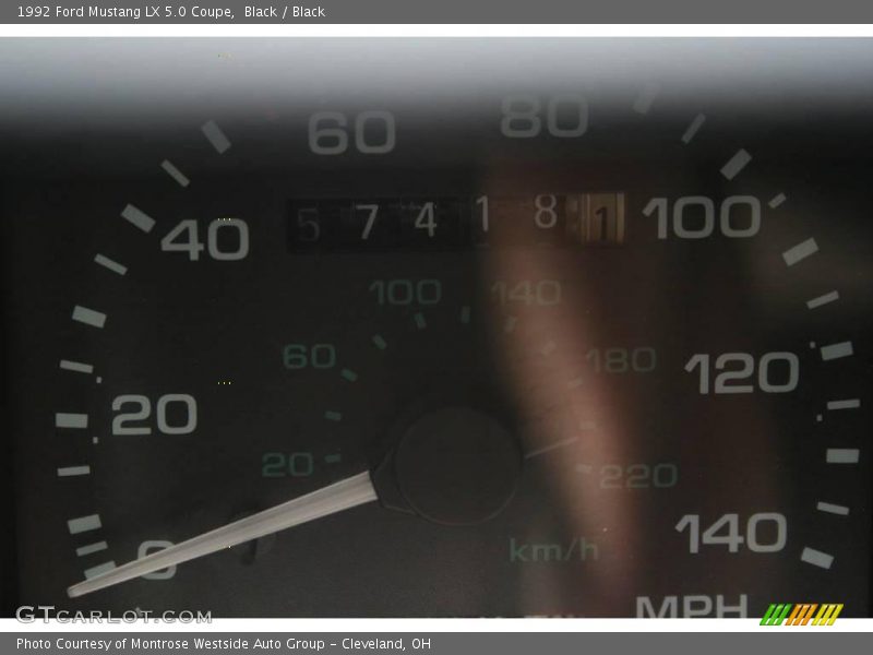 Black / Black 1992 Ford Mustang LX 5.0 Coupe