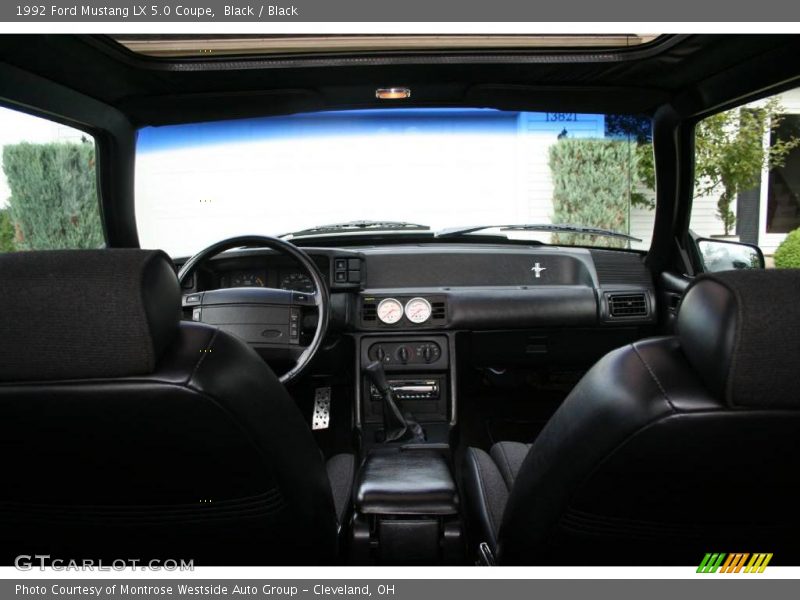 Black / Black 1992 Ford Mustang LX 5.0 Coupe