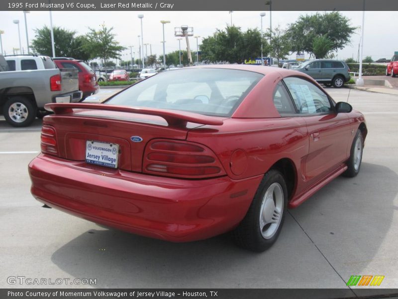 Laser Red Metallic / Gray 1995 Ford Mustang V6 Coupe