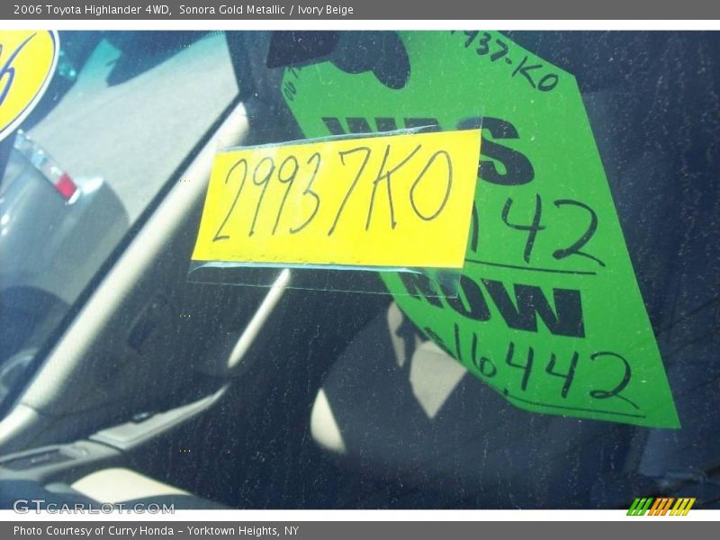 Sonora Gold Metallic / Ivory Beige 2006 Toyota Highlander 4WD