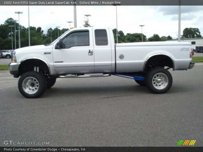 Oxford White / Medium Flint 2002 Ford F350 Super Duty Lariat SuperCab 4x4