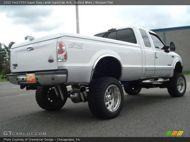 Oxford White / Medium Flint 2002 Ford F350 Super Duty Lariat SuperCab 4x4