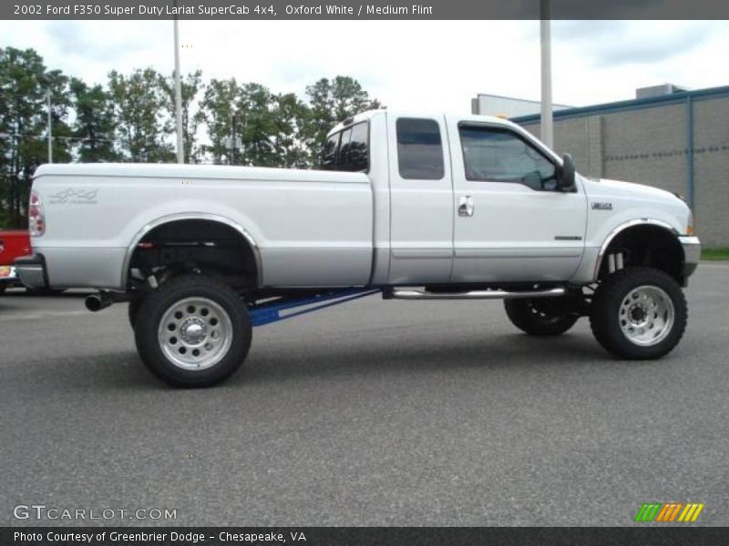 Oxford White / Medium Flint 2002 Ford F350 Super Duty Lariat SuperCab 4x4