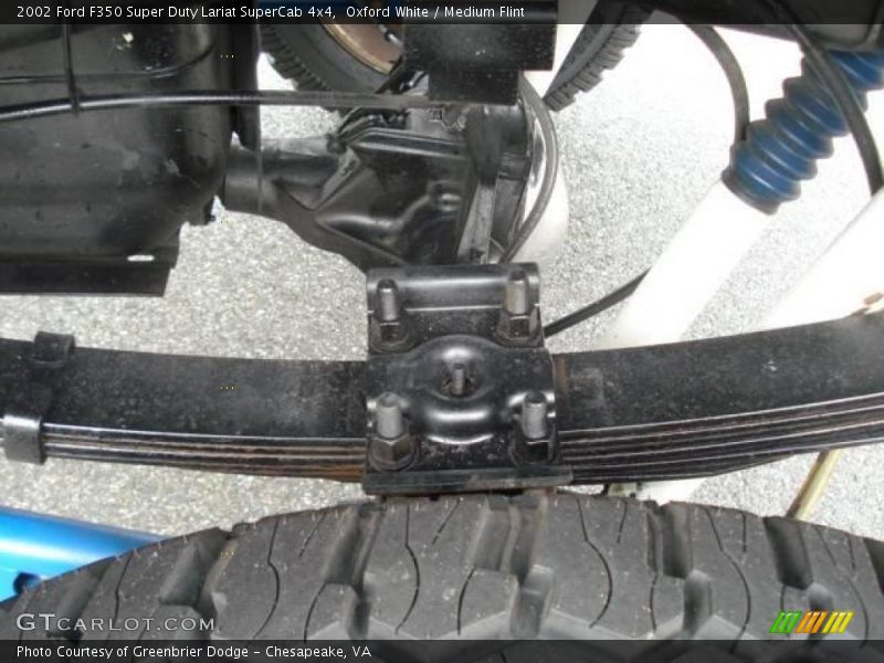 Oxford White / Medium Flint 2002 Ford F350 Super Duty Lariat SuperCab 4x4