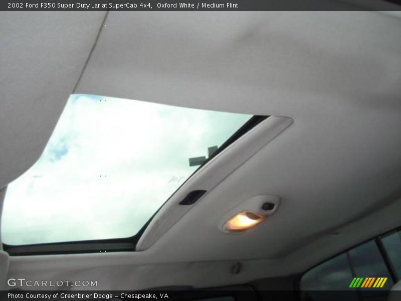Oxford White / Medium Flint 2002 Ford F350 Super Duty Lariat SuperCab 4x4