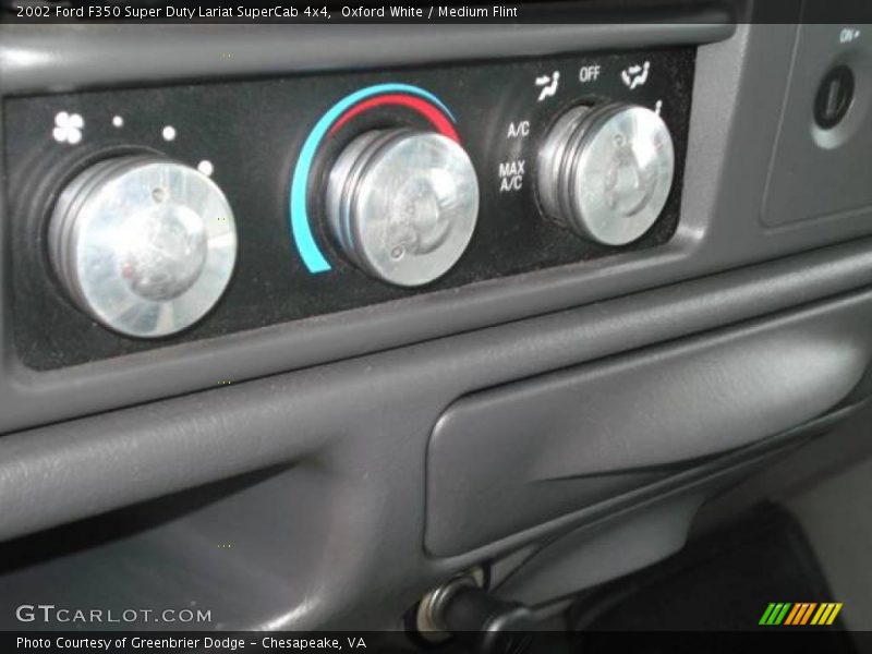 Oxford White / Medium Flint 2002 Ford F350 Super Duty Lariat SuperCab 4x4