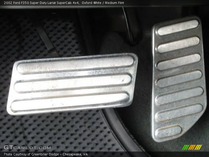 Oxford White / Medium Flint 2002 Ford F350 Super Duty Lariat SuperCab 4x4