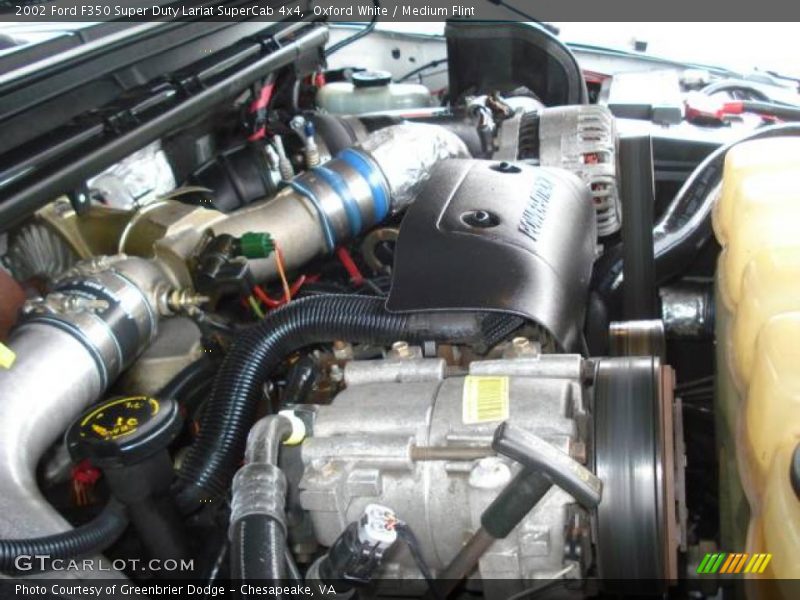 Oxford White / Medium Flint 2002 Ford F350 Super Duty Lariat SuperCab 4x4