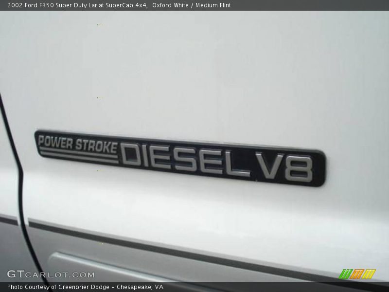 Oxford White / Medium Flint 2002 Ford F350 Super Duty Lariat SuperCab 4x4