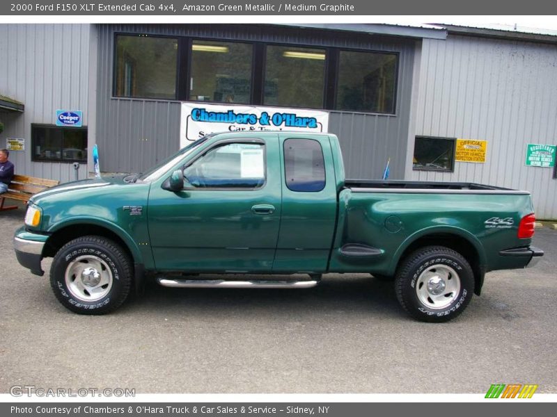 Amazon Green Metallic / Medium Graphite 2000 Ford F150 XLT Extended Cab 4x4