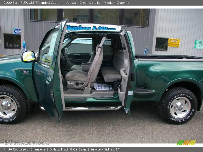 Amazon Green Metallic / Medium Graphite 2000 Ford F150 XLT Extended Cab 4x4