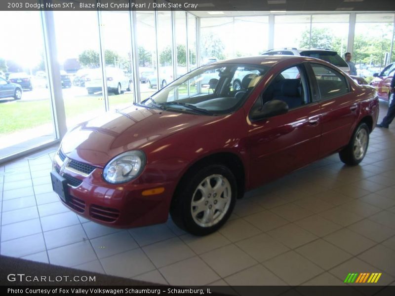 Blaze Red Crystal Pearl / Dark Slate Gray 2003 Dodge Neon SXT